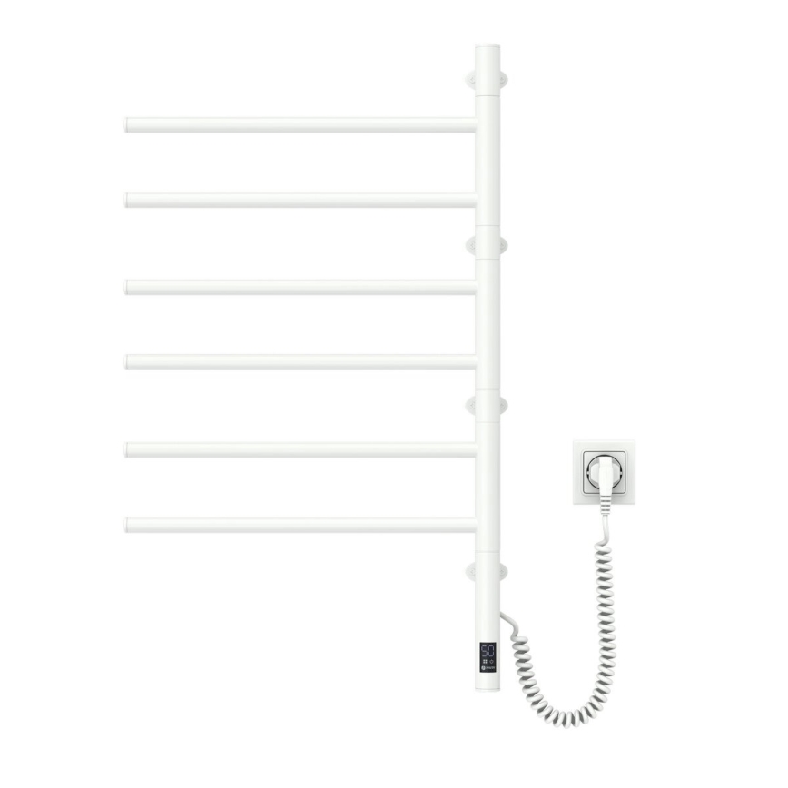 Elektryczna obrotowa suszarka na ręczniki z termostatem ARABESQUE 105W 80x49 cm biała
