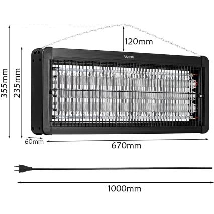 Elektryczna pułapka na owady 3x20W/230V 200 m2