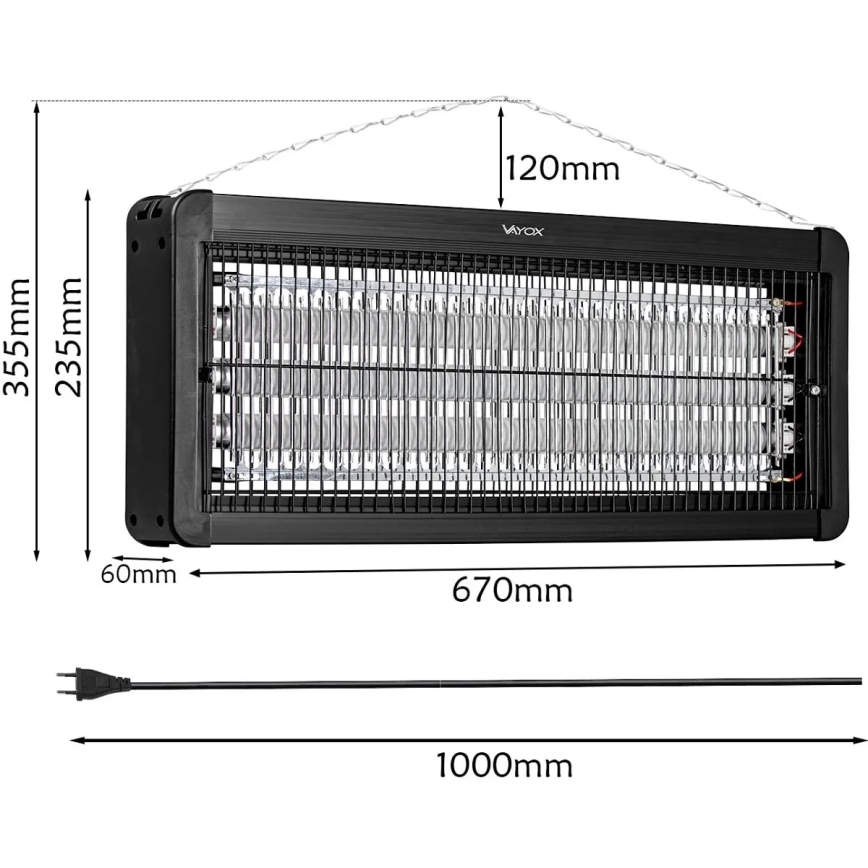 Elektryczna pułapka na owady 3x20W/230V 200 m2