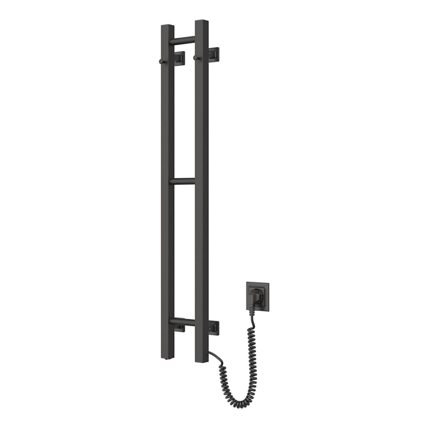 Elektryczna suszarka do ręczników SILOUETTE 187W/230V 101,1 cm IP44 czarny prawy kanciasty