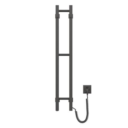 Elektryczna suszarka do ręczników SILOUETTE 187W/230V 101,1 cm IP44 czarny prawy kanciasty