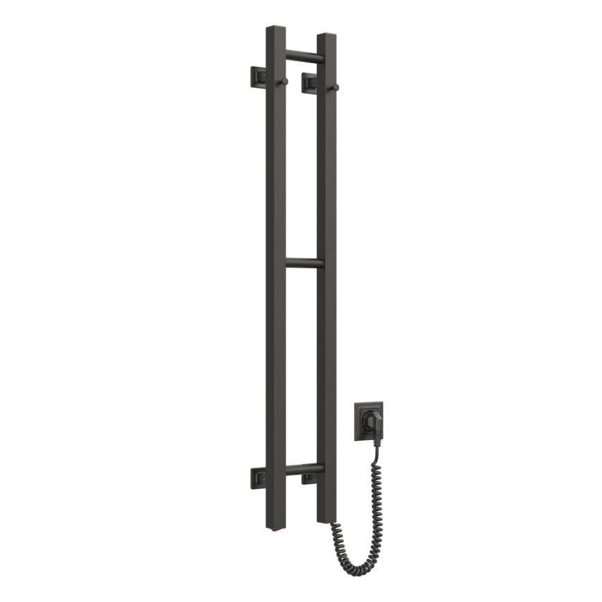 Elektryczna suszarka do ręczników SILOUETTE 187W/230V 101,1 cm IP44 czarny prawy kanciasty