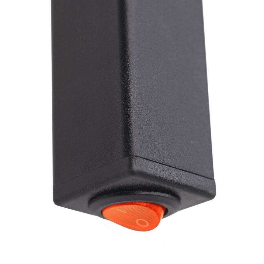 Elektryczna suszarka do ręczników SILOUETTE 187W/230V 101,1 cm IP44 czarny prawy kanciasty
