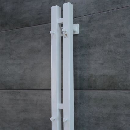 Elektryczna suszarka do ręczników z termostatem SILOUETTE 187W/230V 120,6 cm IP44 biały prawy kanciasty
