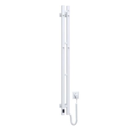 Elektryczna suszarka do ręczników z termostatem SILOUETTE 187W/230V 120,6 cm IP44 biały prawy kanciasty