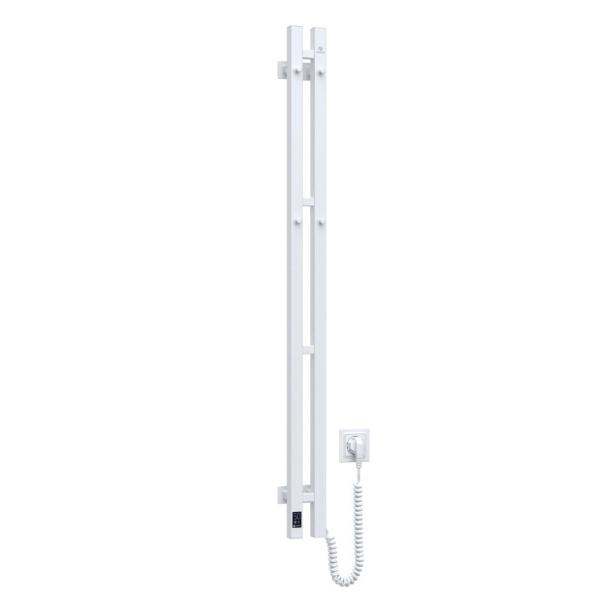 Elektryczna suszarka do ręczników z termostatem SILOUETTE 187W/230V 120,6 cm IP44 biały prawy kanciasty