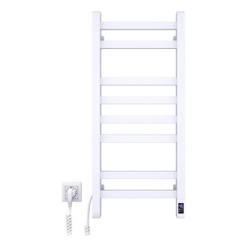 Elektryczna suszarka do ręczników z termostatem AVANGARD 105 W 80x36 cm biała lewa