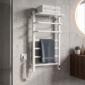 Elektryczna suszarka do ręczników z termostatem FORTIS 155W 80x48 cm biała lewa