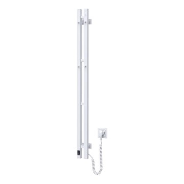 Elektryczna suszarka do ręczników z termostatem SILOUETTE 187W/230V 120,6 cm IP44 biały prawy kanciasty