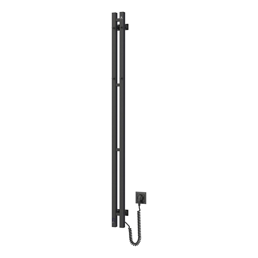 Elektryczna suszarka do ręczników z termostatem SILOUETTE 200W/230V 150,6 cm IP44 czarna prawa