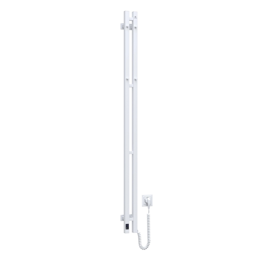 Elektryczny suszacz do ręczników z termostatem SILOUETTE 200W/230V 150,6 cm IP44 biały prawy