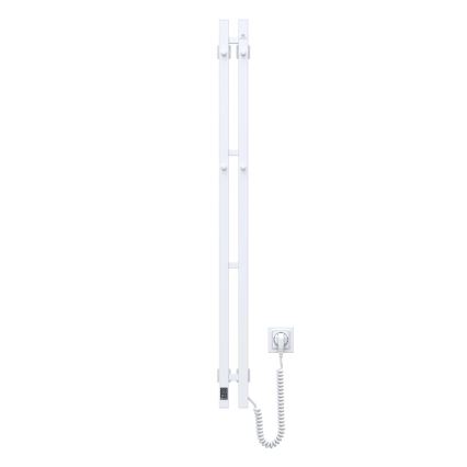 Elektryczna suszarka na ręczniki z termostatem SILOUETTE 70W 120x9 cm biała prawa