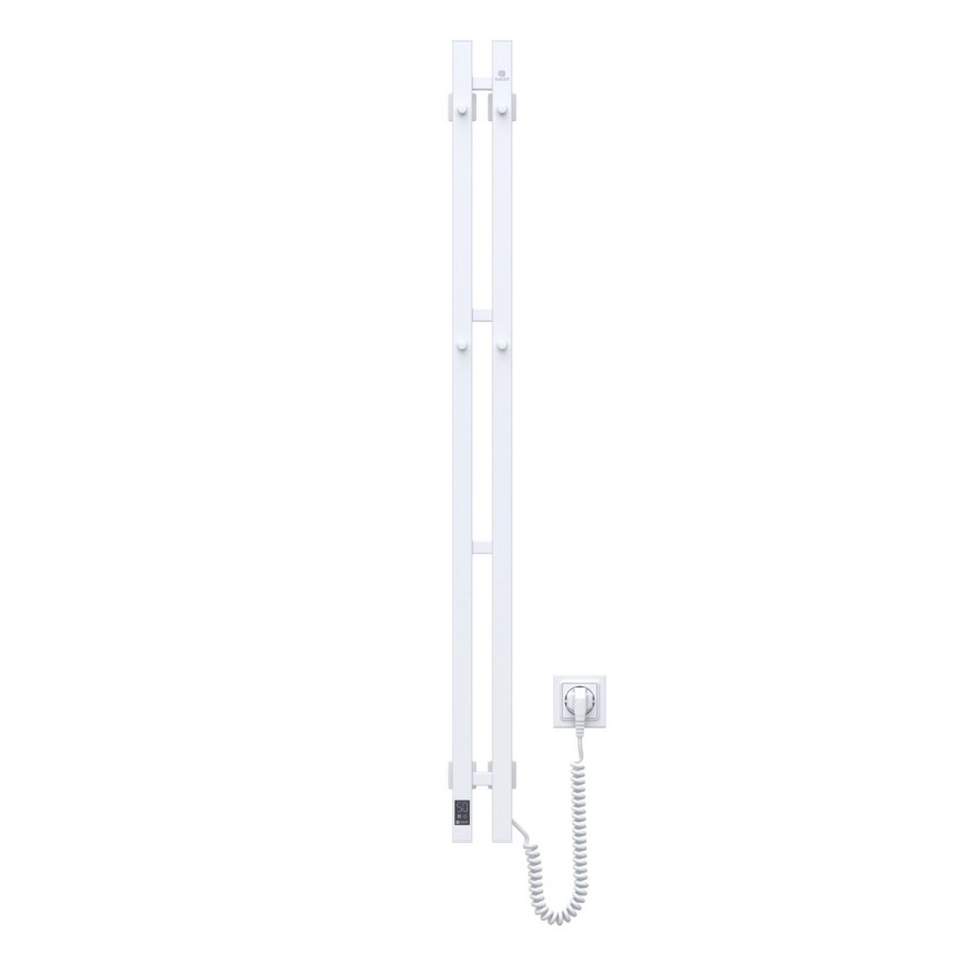Elektryczna suszarka na ręczniki z termostatem SILOUETTE 70W 120x9 cm biała prawa