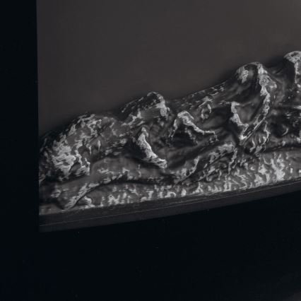 Elektryczny kominek LED z funkcją ogrzewania LED/2000W/230V + pilot zdalnego sterowania