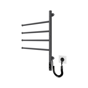 Elektryczny obrotowy suszacz do ręczników VEER 50W/230V 60x44,5 cm stal nierdzewna/czarny