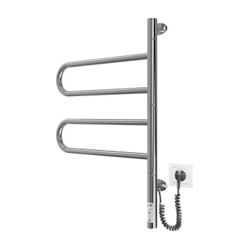 Elektryczny obrotowy suszacz na ręczniki TRISTAR 75W/230V 60x44,5 cm IP44 stal nierdzewna/błyszczący chrom