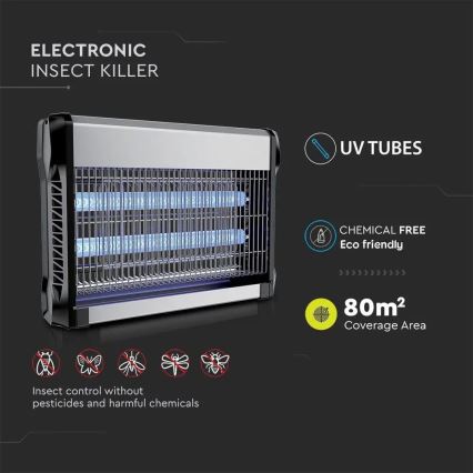 Elektryczny odstraszacz owadów 2x10W/230V 80 m²