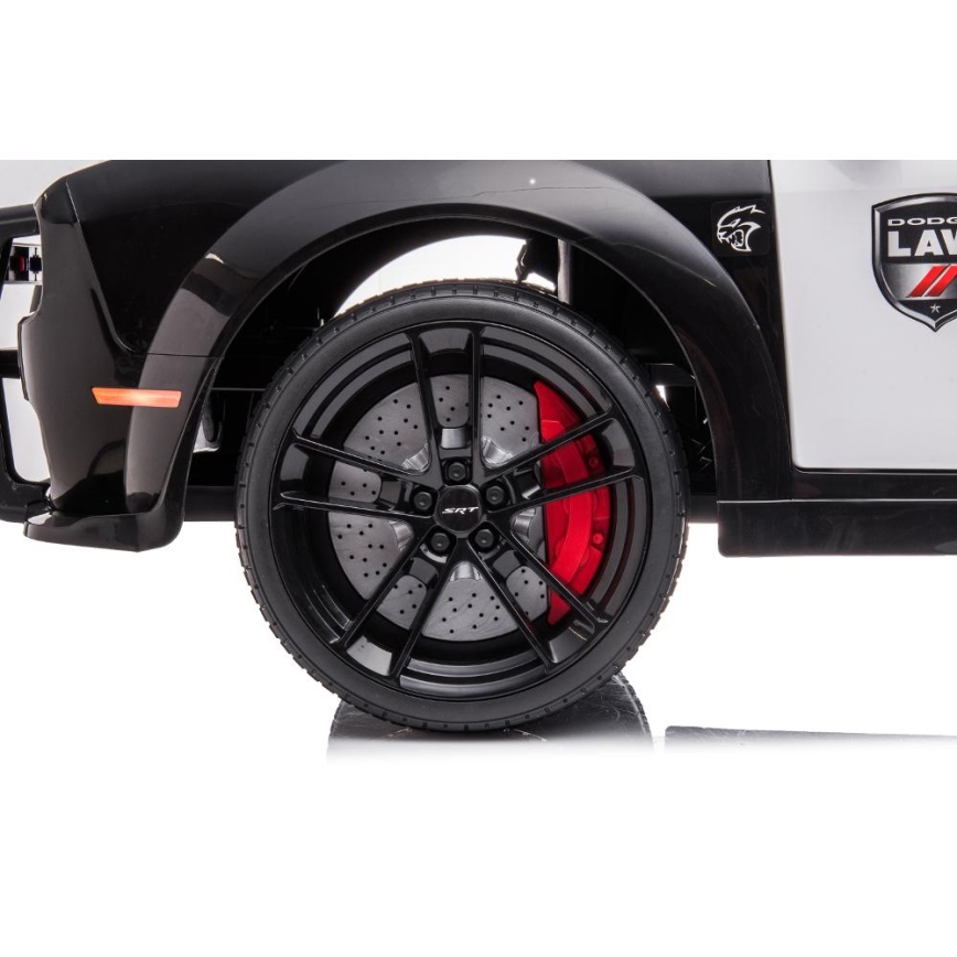 Elektryczny samochód Dodge Challenger Policja 50W/4500 mAh czarny/biały