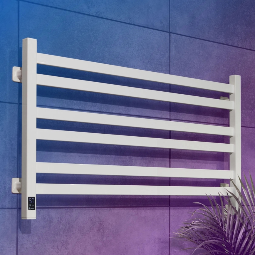 Elektryczny suszacz do ręczników AVANGARD 181 W 50x90 cm z termostatem, biały, prawy