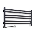 Elektryczny suszacz do ręczników z termostatem AVANGARD 181W 50x90 cm czarny lewy