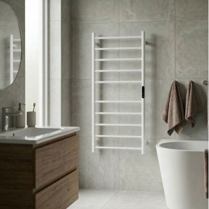 Elektryczny suszacz na ręczniki 45x96 cm 130W stal nierdzewna/biały