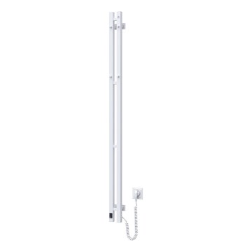 Elektryczny suszacz na ręczniki z termostatem SILOUETTE 106W 150x9cm biały prawy