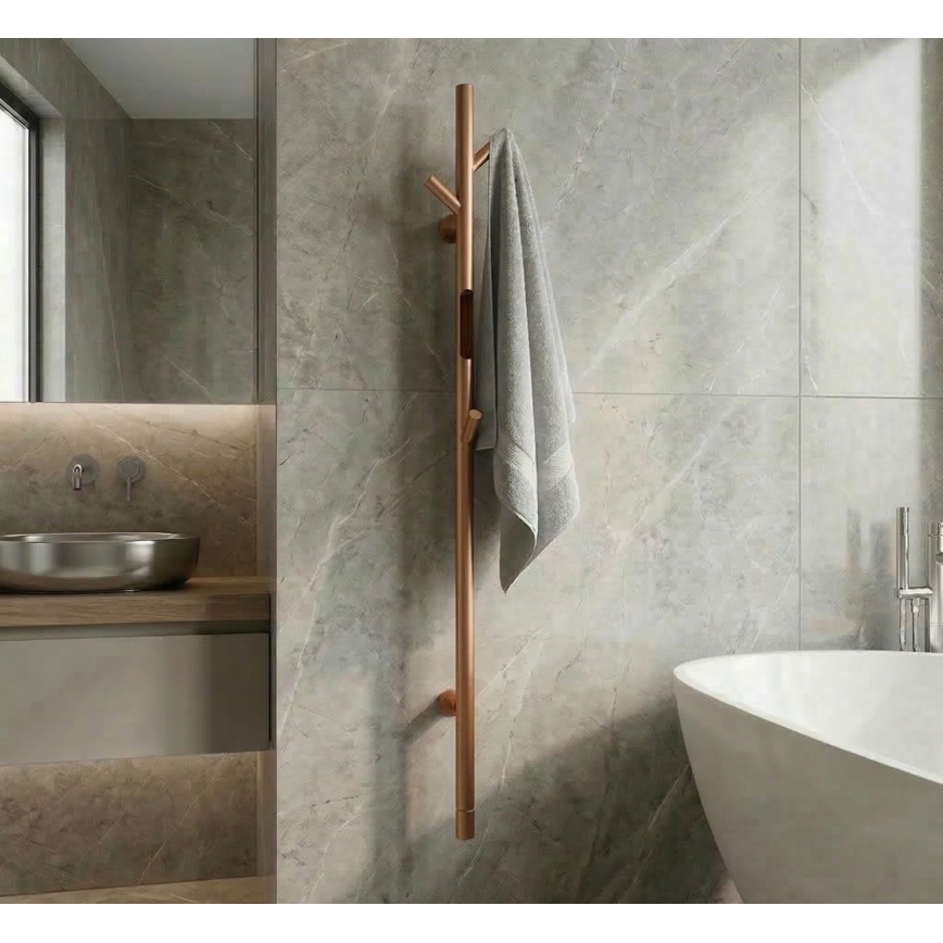 Elektryczny wieszak na ręczniki 118 cm 30W miedziany