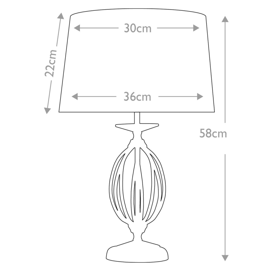 Elstead - Lampa stołowa AEGEAN 1xE27/60W/230V chrom błyszczący