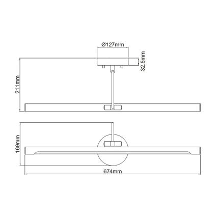 Elstead ALTON-PL-L-BLK - LED Dimmable picture jasny ALTON LED/10W/230V czarny
