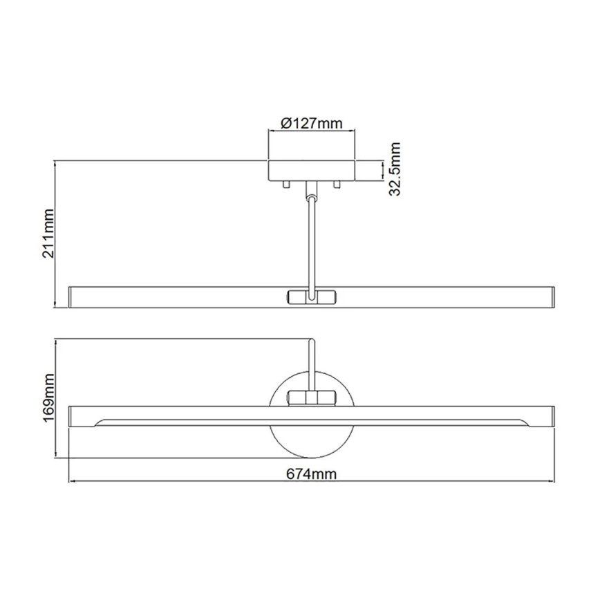 Elstead ALTON-PL-L-BLK - LED Dimmable picture jasny ALTON LED/10W/230V czarny