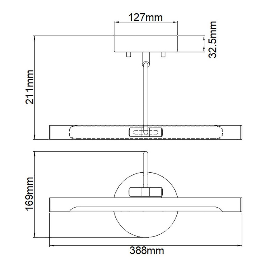 Elstead ALTON-PL-S-BB -LED Dimmable picture jasny ALTON LED/6W/230V gold
