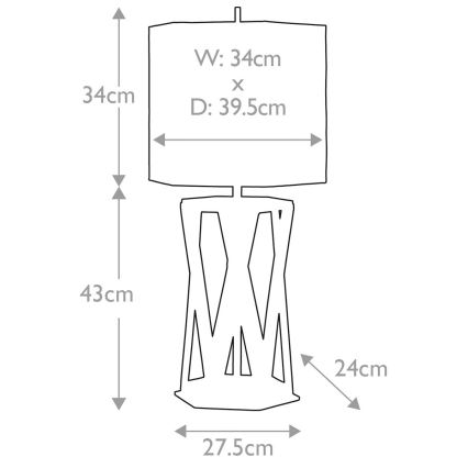 Elstead - Lampa stołowa APOLLO 1xE27/60W/230V złota/niebieska