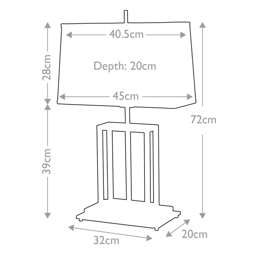 Elstead - Lampa stołowa ATLAS 1xE27/60W/230V