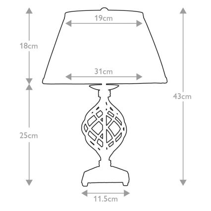 Elstead - Lampa stołowa BELFRY 1xE27/60W/230V