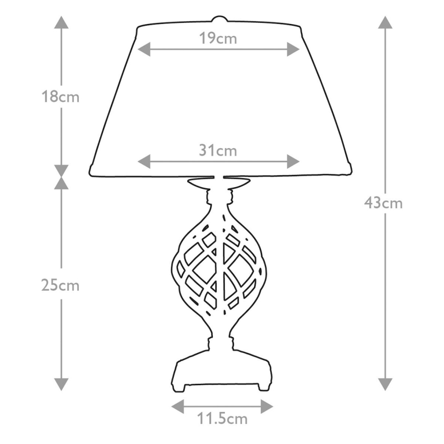 Elstead - Lampa stołowa BELFRY 1xE27/60W/230V