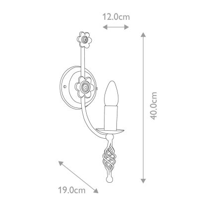 Elstead - Kinkiet BELFRY 1xE14/60W/230V