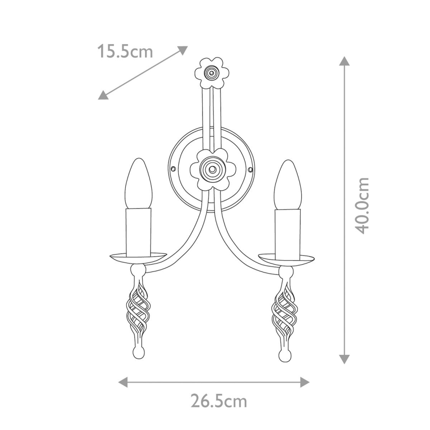 Elstead - Kinkiet BELFRY 2xE14/60W/230V