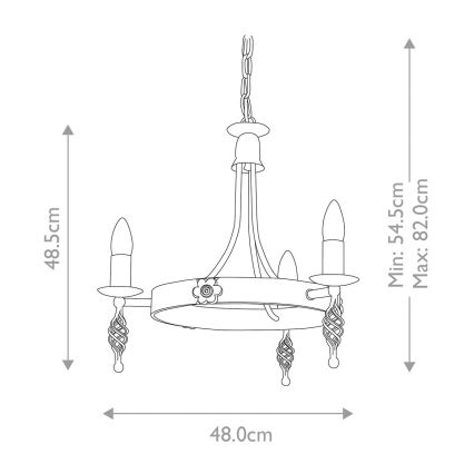 Elstead - Żyrandol na łańcuchu BELFRY 3xE14/60W/230V