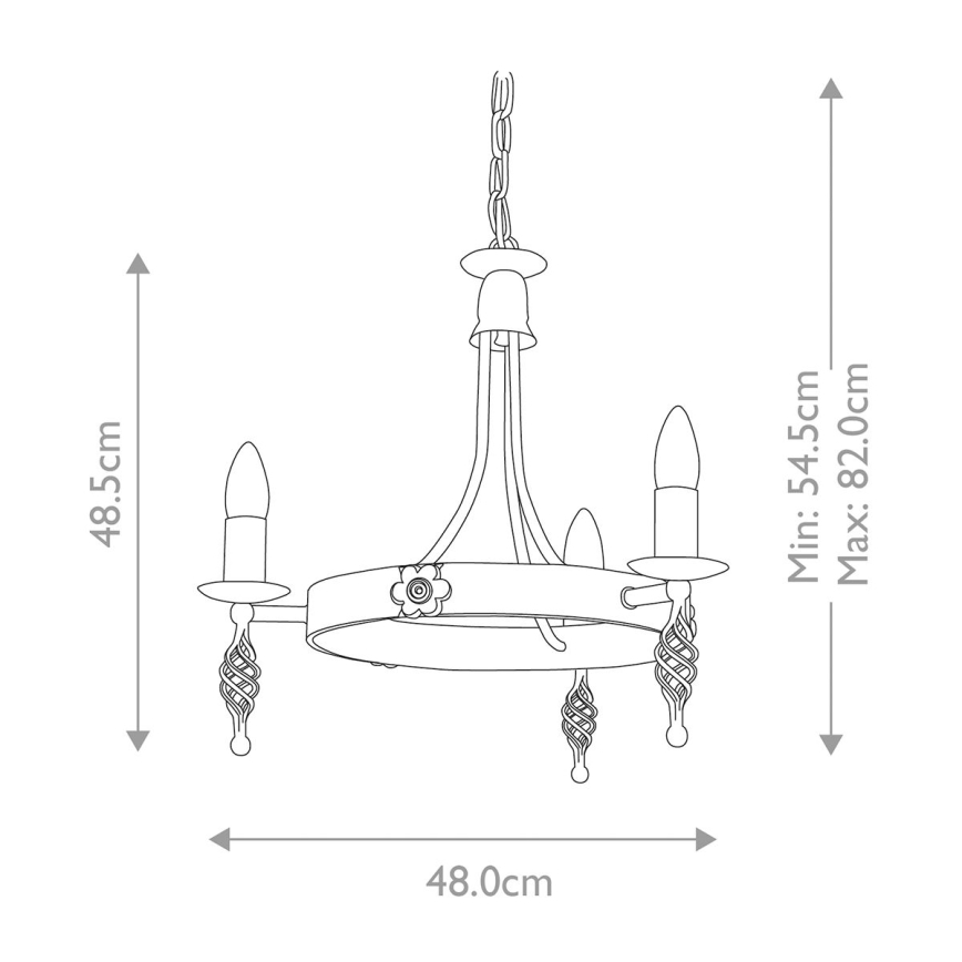 Elstead - Żyrandol na łańcuchu BELFRY 3xE14/60W/230V