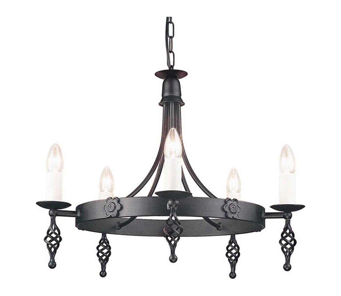 Elstead BY5-BLACK - Żyrandol na łańcuchu BELFRY 5xE14/60W/230V