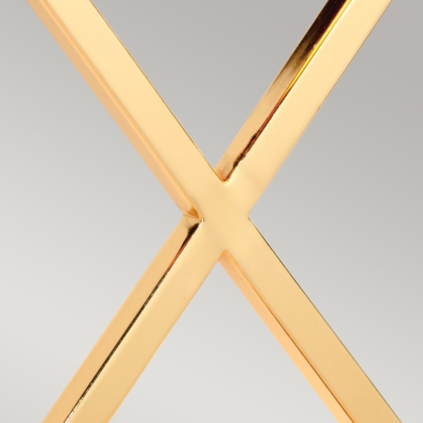 Elstead - Lampa stołowa CROSS 1xE27/60W/230V złota/biała