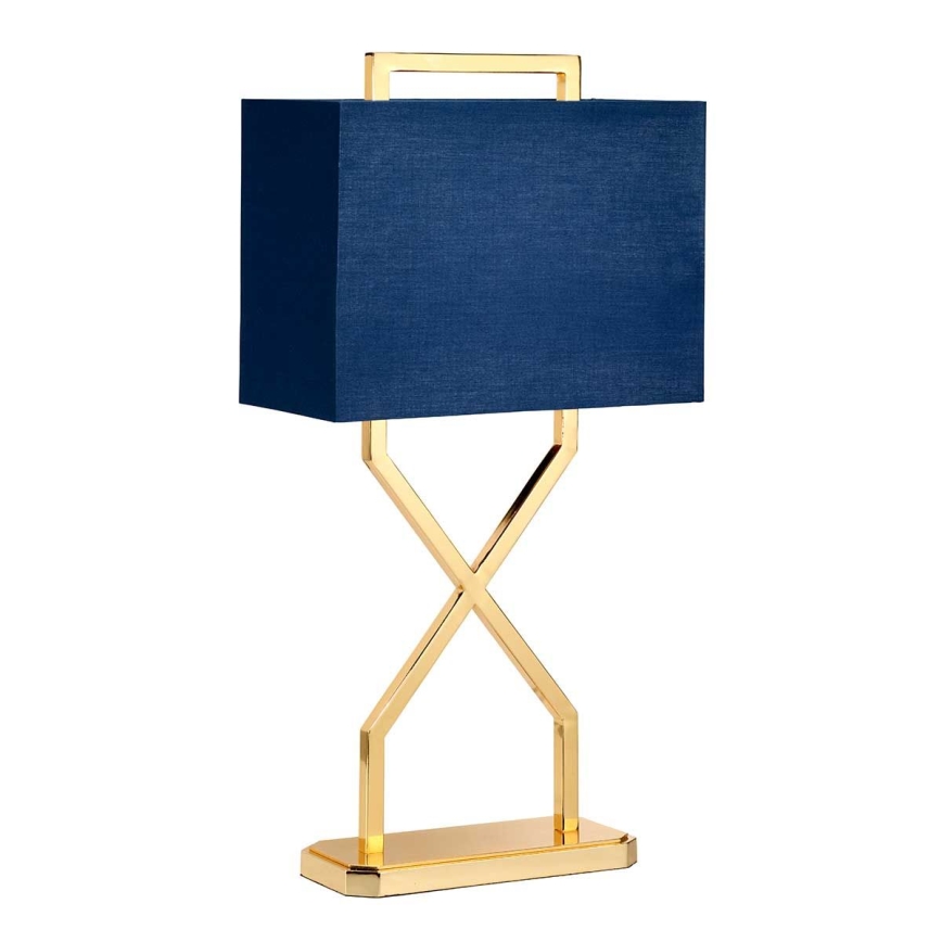 Elstead - Lampa stołowa CROSS 1xE27/60W/230V złota/niebieska