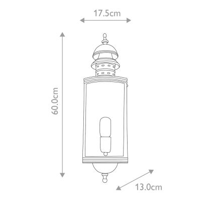 Elstead - Kinkiet zewnętrzny DOWNING STREET 1xE27/60W/230V IP44