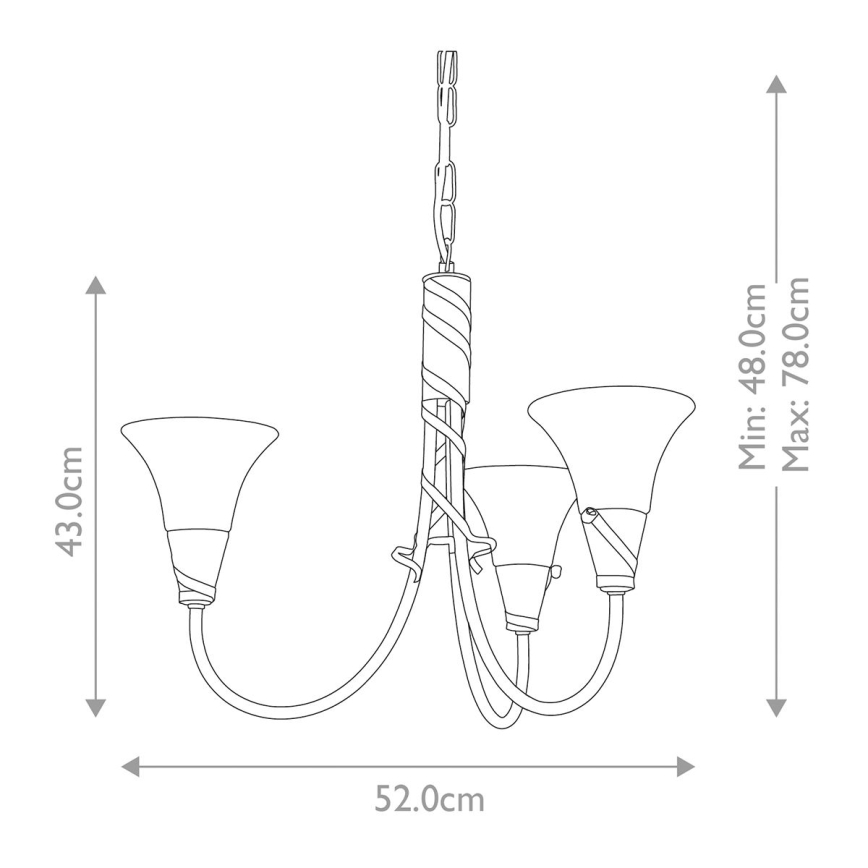 Elstead - Żyrandol na łańcuchu EMILY 3xE14/40W/230V
