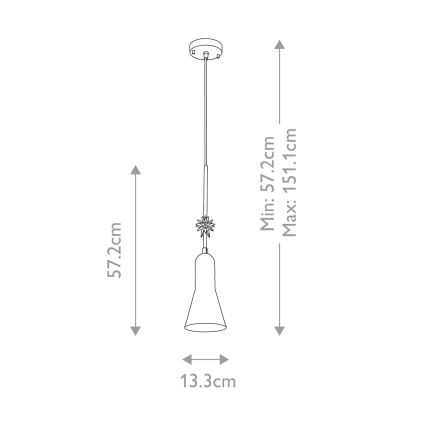 Elstead - Żyrandol na lince ETOILE 1xE27/60W/230V śr. 13,3 cm złoty