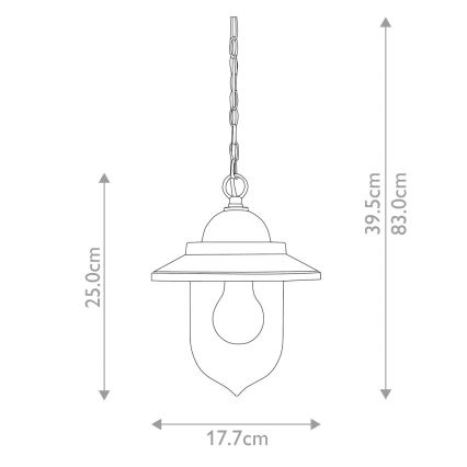 Elstead FE-ALLIER-P-WW - Żyrandol na łańcuchu ALLIER 1xE27/60W/230V dąb