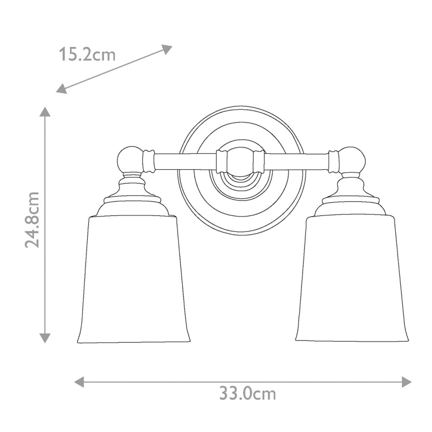 Elstead FE-HUGOLAKE2BATH - LED Kinkiet łazienkowy HUGOLAKE 2xG9/3W/230V IP44