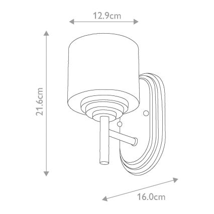 Elstead FE-MALIBU1-BATH - LED Kinkiet łazienkowy MALIBU 1xG9/3W/230V IP44