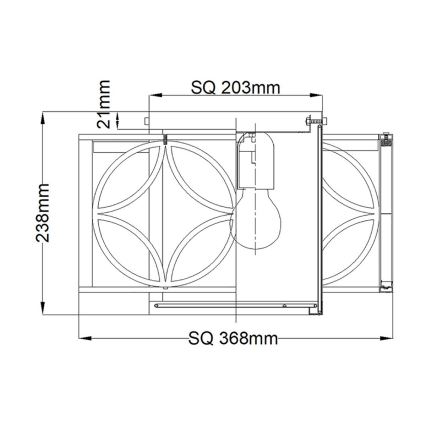 Elstead FE-REMY-F - Lampa sufitowa REMY 2xE27/60W/230V