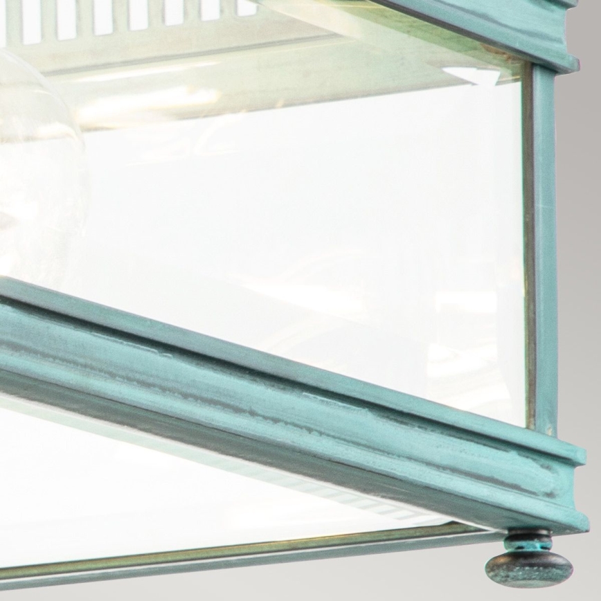 Elstead - Zewnętrzna oprawa sufitowa HOLBORN 2xE27/60W/230V IP44 turkusowa